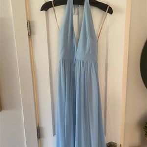 Fame and Partners Light Blue Halter Dress, Size US 2